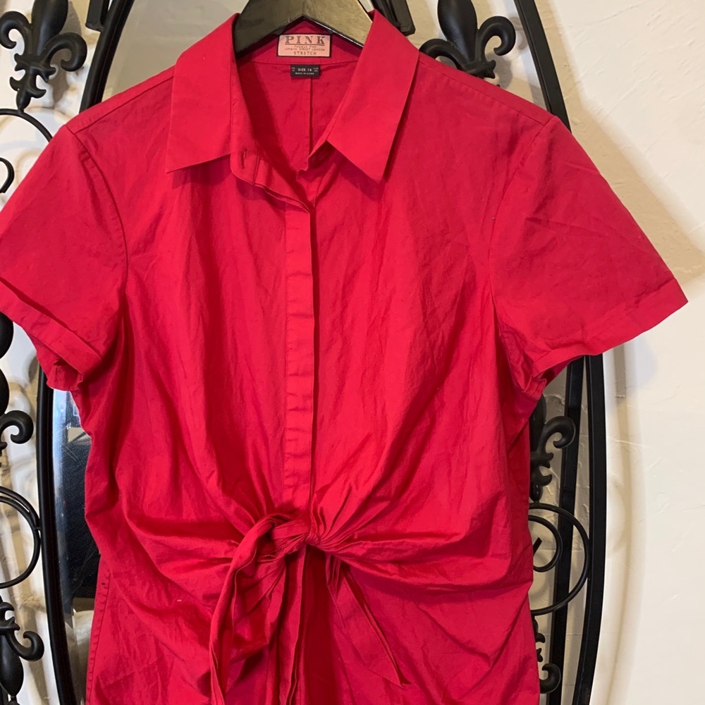 Short sleeve cotton button up